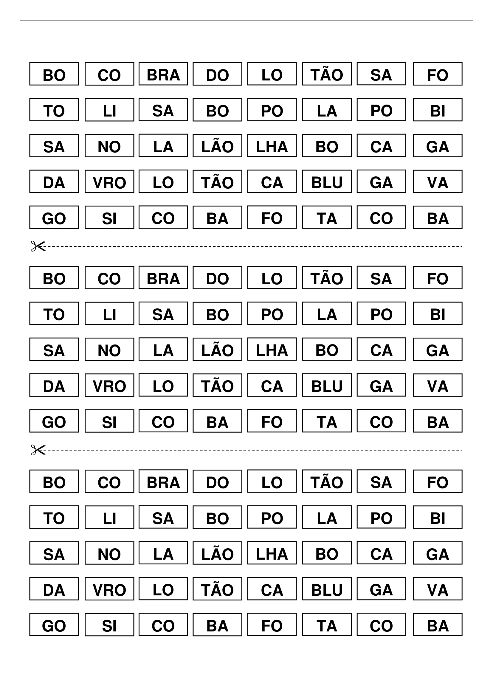 Atividade sobre Ditado Recortado