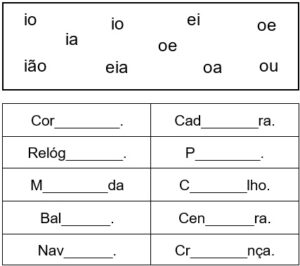 Atividade Encontro Vocálico 1° ano 2° ano