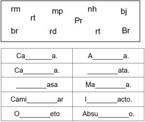 atividade encontros consonantais